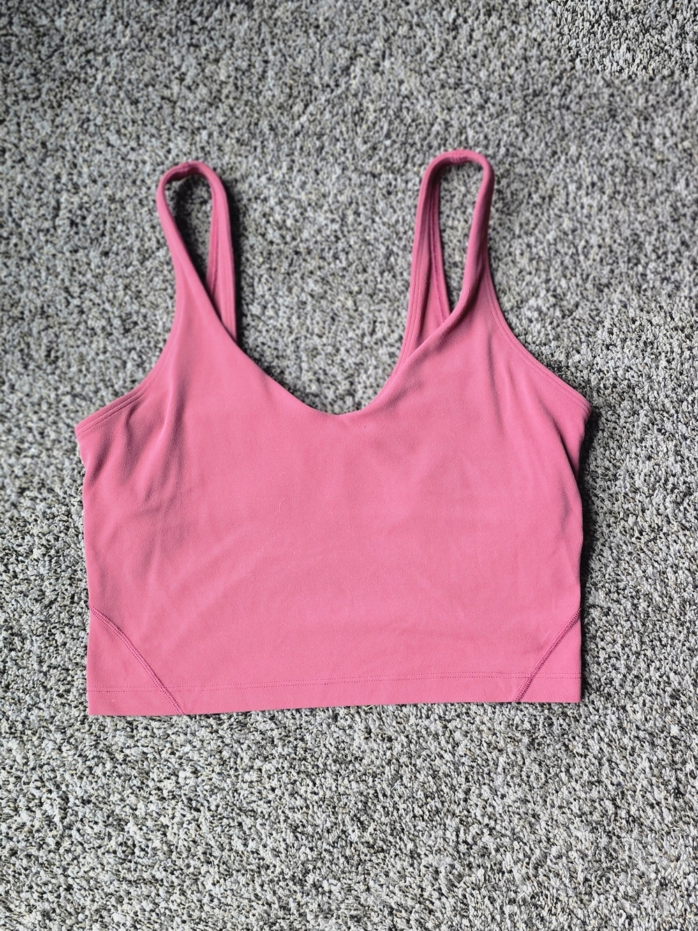lululemon athletica Burgundy V-Neck Crop Sports Bra